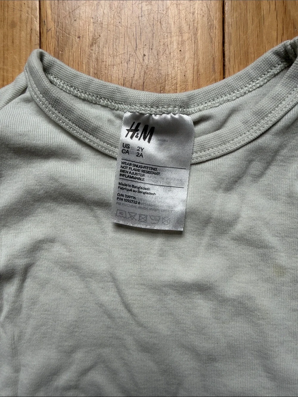 H&M Kids Light Green Long Sleeve Pajama Set with Car Print